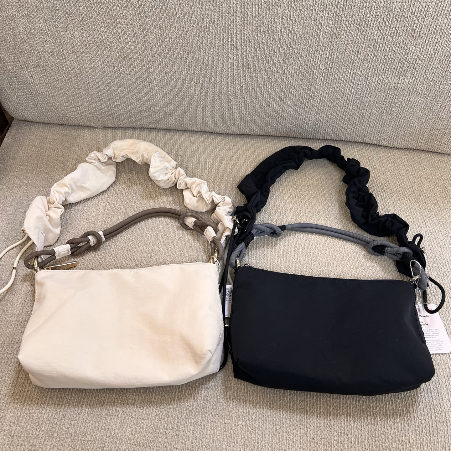 LU Convertible 1.5L 6.5L 16L Large Capacity Hobo Bag Pleated Cloud Crossbody Underarm Bag