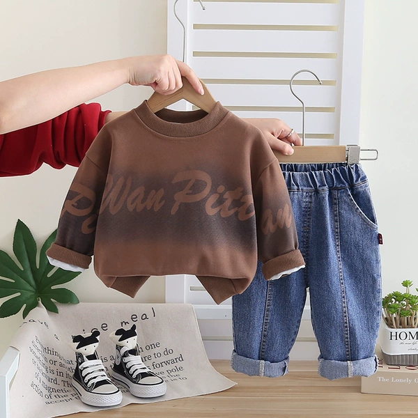 PE-WANPI sweatshirt set brown