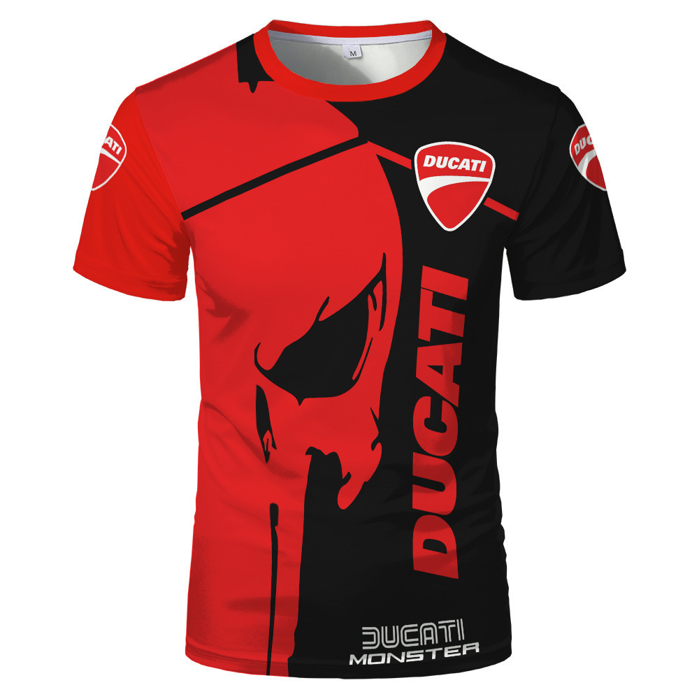 Factory direct 2022 new car logo geometric 3D digital printing sports men's breathable T-shirt short sleeve