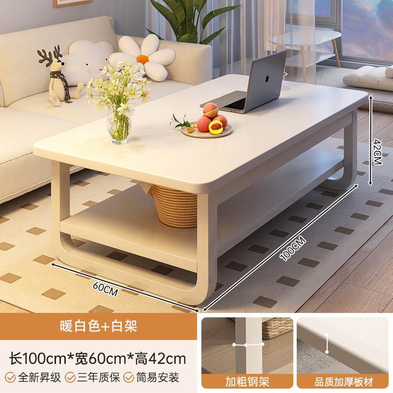 Mesa de té pequeña sala de estar estante doméstico simple mesa moderna simple sofá creativo cuadrado mesa de té pequeña