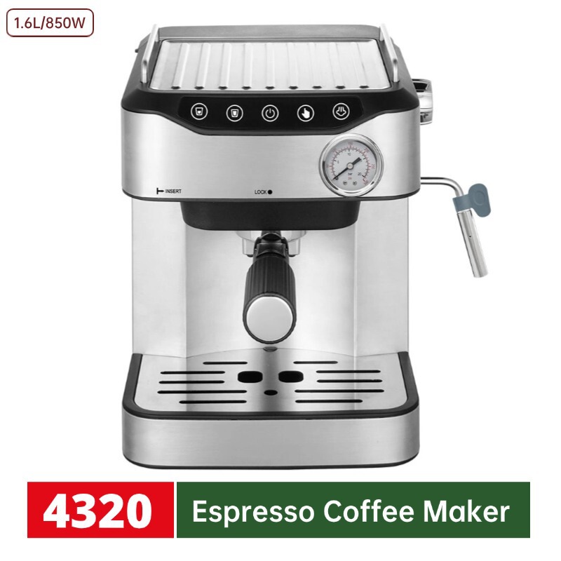 Customized Coffee Machine Cross-Border 1.6L Semi-Automatic Office Home Use Italian-Style Coffee Machine with Milk Frothing Function Wholesale Customized Coffee Machine Cross-Border 1.6L Semi-Automatic Office Home Use Italian-Style Coffee Machine with Milk Frothing Function Wholesale