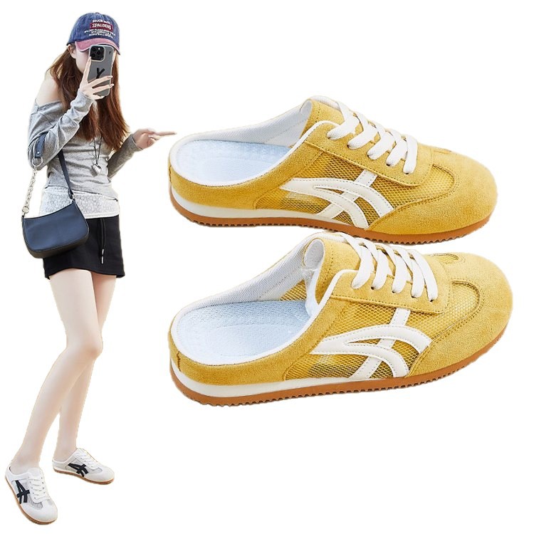 Zuecos de verano para mujer, de malla, con suela gruesa, de punta cerrada, tipo pantuflas, zapatos casuales nuevos 2026.