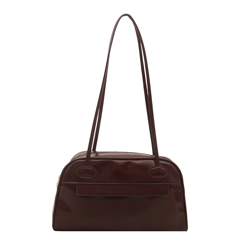 Bolso de bolos portátil con cremallera de múltiples bolsillos de gran capacidad de diseño de nicho para mujer 2025 nuevo bolso de hombro de cercanías para axila