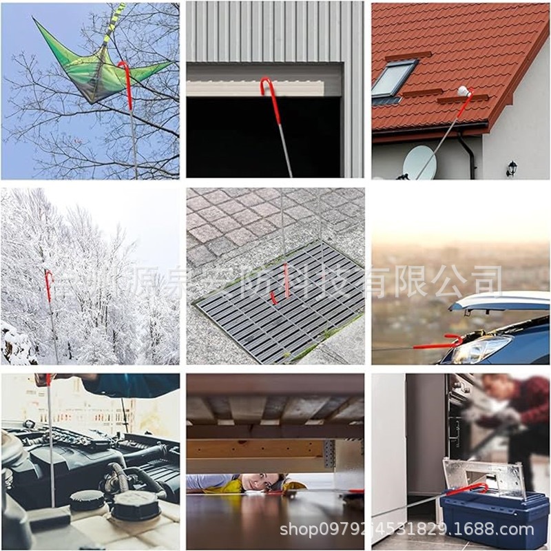 Car tools rocker airbag upgrade set stainless steel pole car long-distance hook tool self-driving emergency