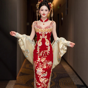 Xiuhe Dress Bride's New Wedding Xiuhe Toast Dress Chinese Wedding Dress 2025 Wedding Dress Summer Dress