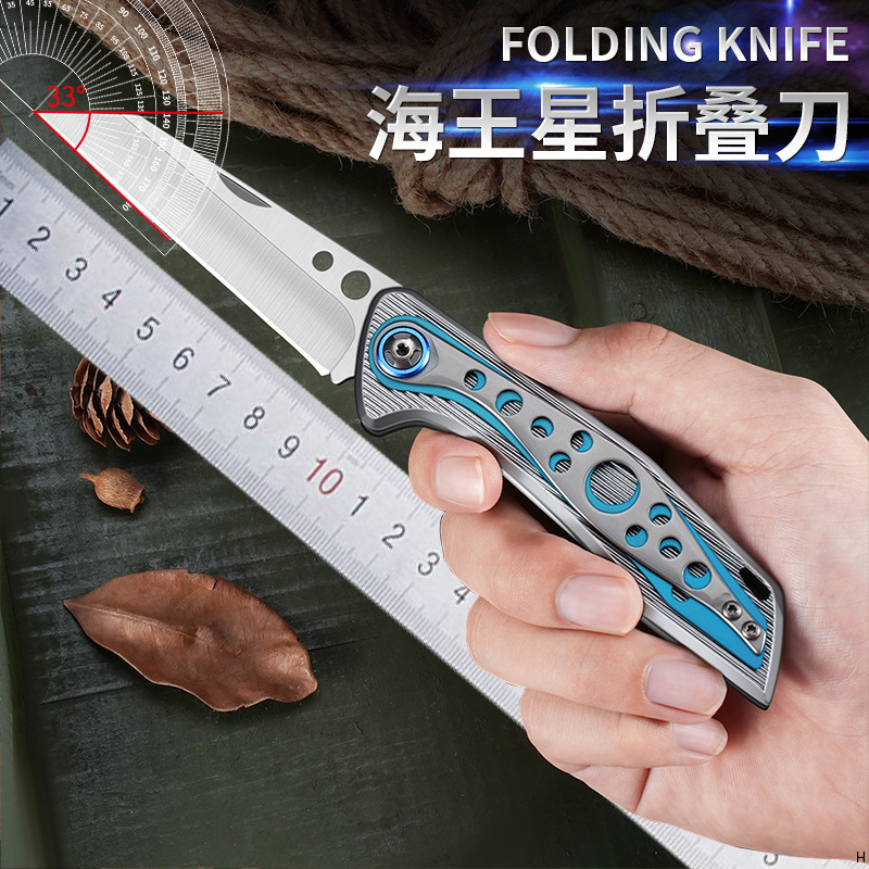 Cuchillo plegable mecánico de mago transfronterizo Amazon cuchillo de frutas al aire libre plegable cuchillo de supervivencia portátil defensa