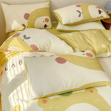 2025纯棉被套单件小清新被罩单人女生斜纹家用新疆棉亚马逊包邮