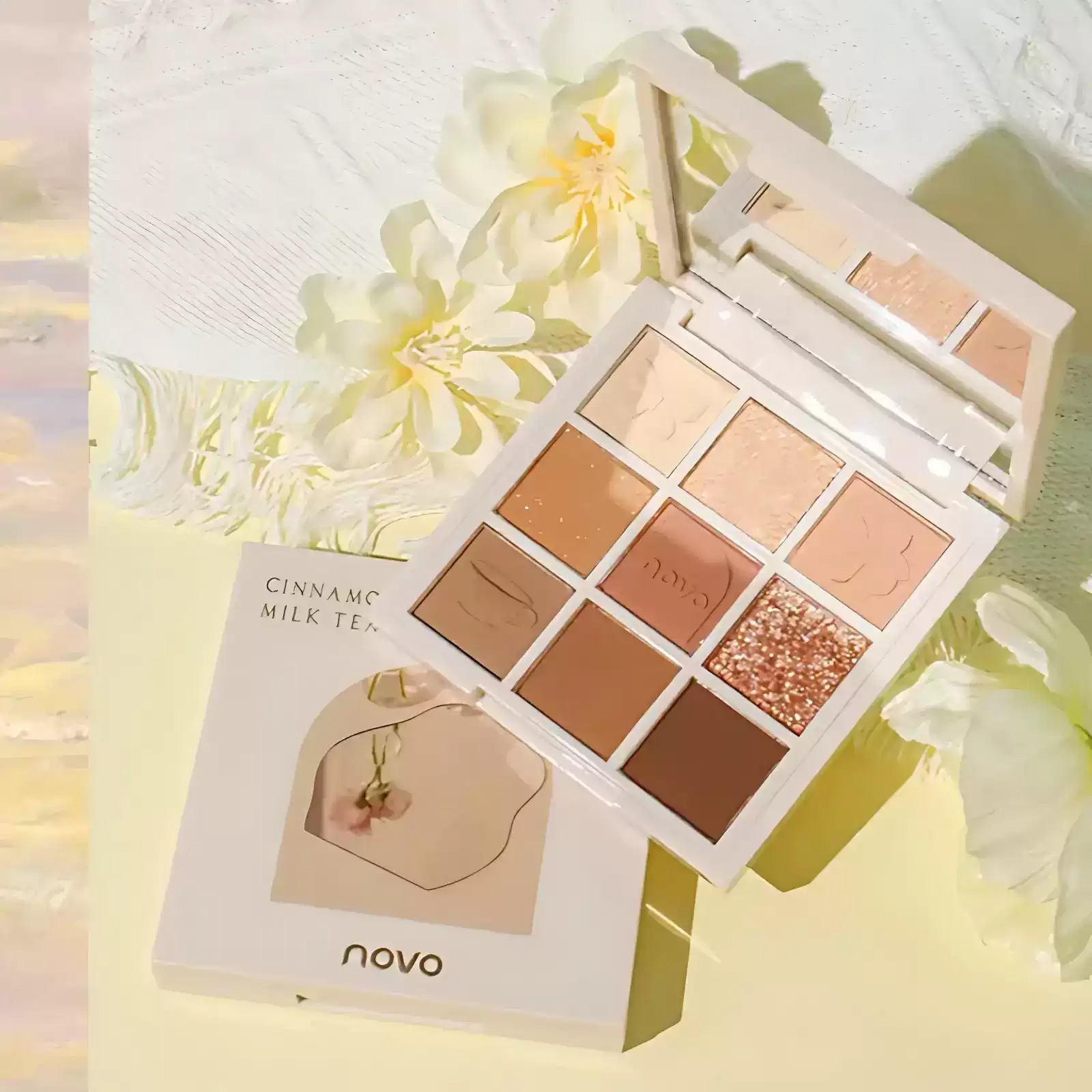 Novo5462 Eyeshadow Palette British Afternoon Tea Nine-Color Matte Pearlescent Fine Flash Earth Color Domestic Affordable Eyeshadow Palette