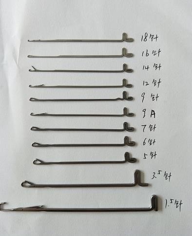 厂家供应手摇针织横机配件钩针5针6针9针12针16针14针7针1.5针