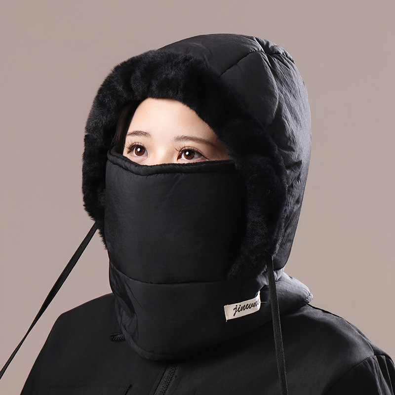 Gorro Lei Feng Térmico de Invierno de Poliéster, Cortavientos y Protector de Cuello para Aire Libre