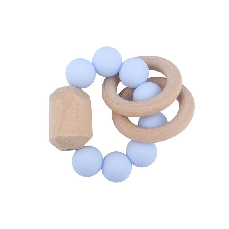 Productos para bebés mordedor de silicona nuevo bebé dientes juguetes de madera DIY mordedor Amazon AliExpress