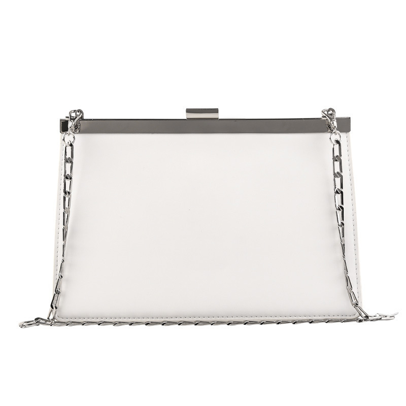 Women's Cowhide Chain Bag, Niche Design Lizard Embossed Clasp Bag, Single Shoulder Handbag Envelope Bag, French Style Evening Bag - Thumbnail 5