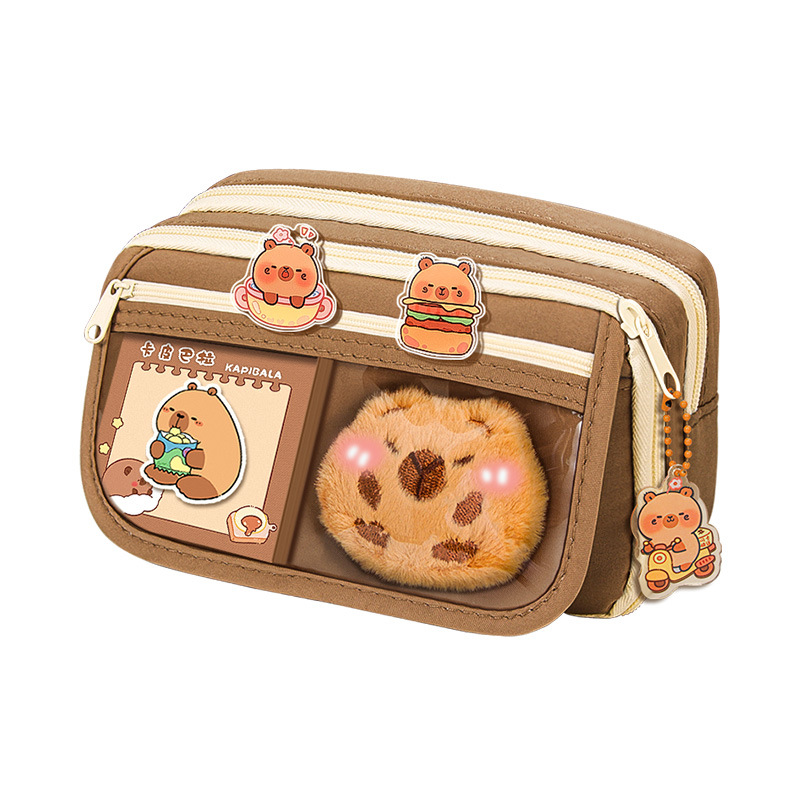 Estuche de lápices grande para niñas, escuela primaria, multifunción