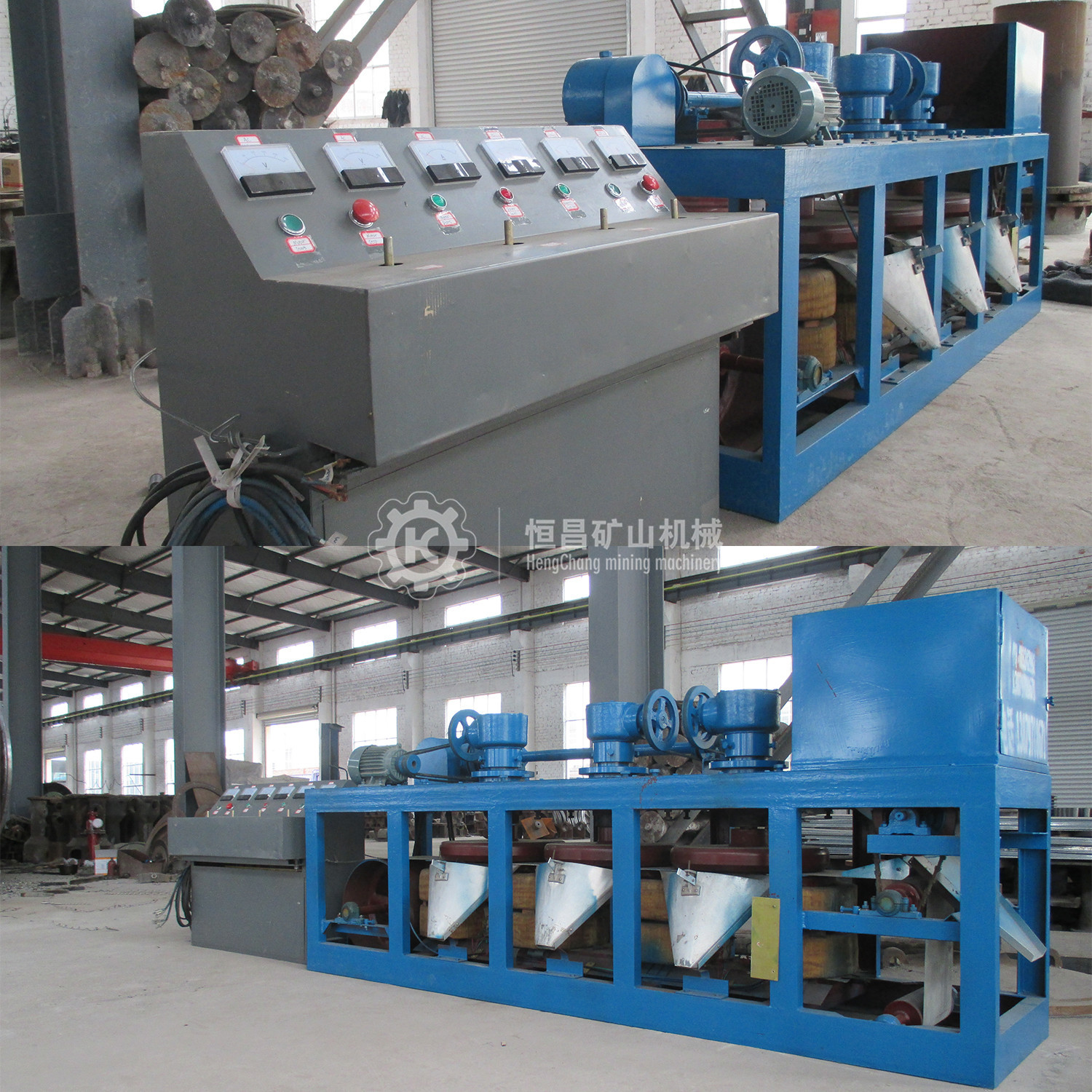 三盘带式磁选机 弱磁性矿物 干式磁选设备CP-500型选矿生产线