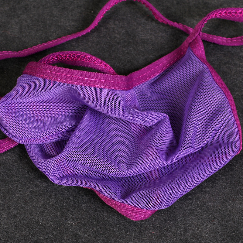 Medias sexy ropa interior de los hombres Tanga ultrafino transparente transpirable sexy sin costuras escritos T Biblioteca totalmente transparente