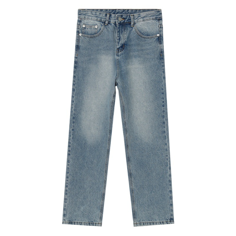 Mtlclothes ropa de Hombre | Four Seasons nuevo estilo coreano de moda estilo de Hong Kong suelta simple lavado jeans hombres