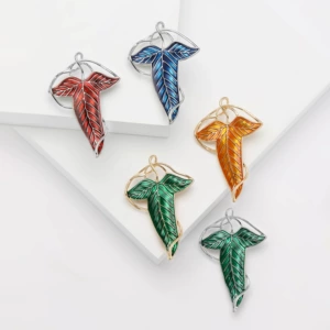 New Fashion Enamel Drop Oil Leaf Brooch Simple Niche Women's Clothing Corsage Jewelry Plant Pin