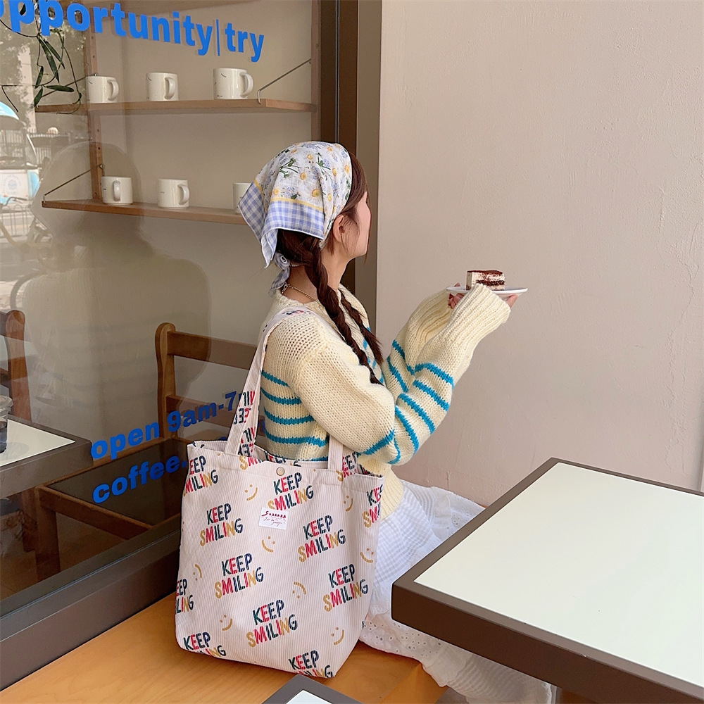 310241 Autumn and Winter single-shoulder bag, large capacity handbag, student cloth bag, 2023 Artistic women's Bag, Casual bag Item Picture