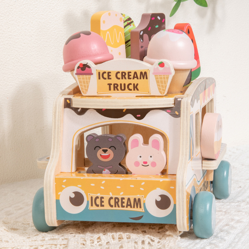 Insfeng Niños Simulación de helado venden helado tienda de helados cocina juguetes interactivos para padres e hijos
