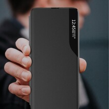 适用红米 15 C半显侧窗note14PRO无磁石翻盖支架三代皮套手机壳