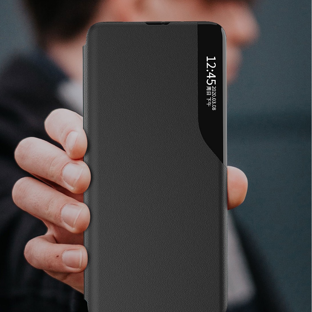 适用红米 15 C半显侧窗note14PRO无磁石翻盖支架三代皮套手机壳