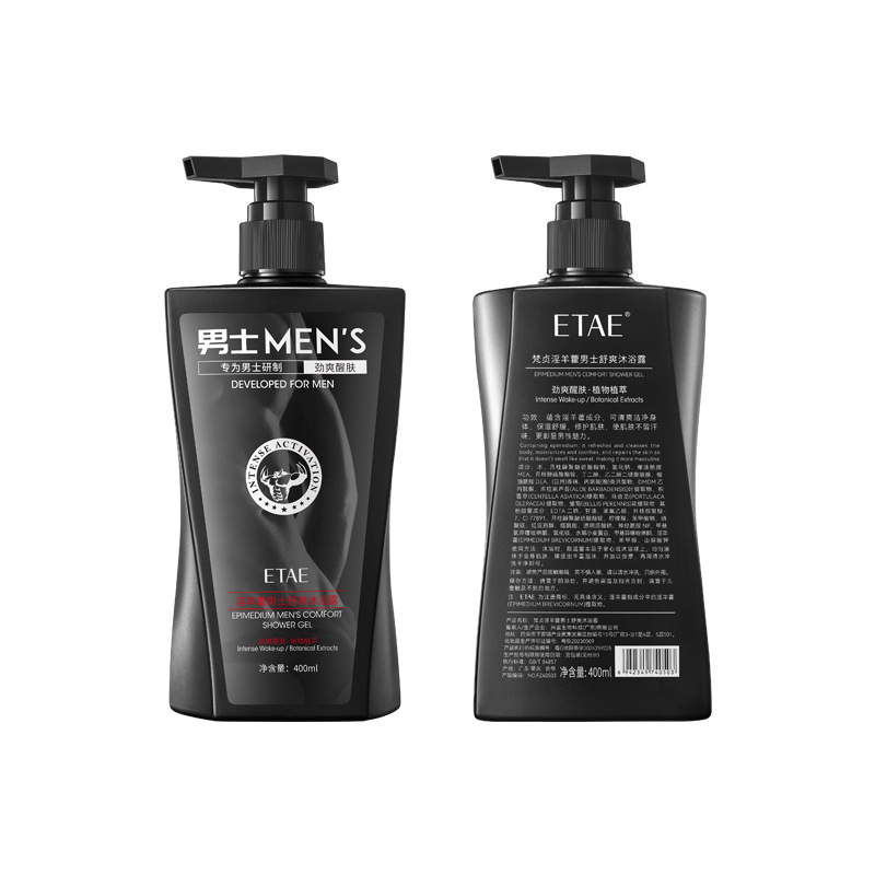 Epimedium para hombres, limpieza profunda, hidratación, curación de la piel, gel de baño al por mayor.