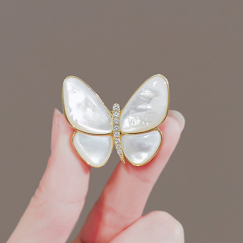 High-end temperament Wanzhou same style butterfly brooch exquisite suit corsage accessories anti-fritillary anti-exposure pin women's chest