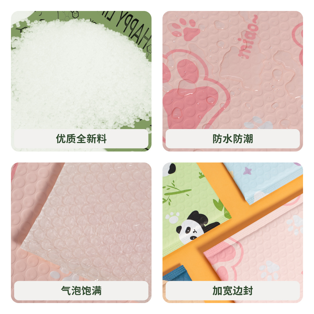 Bolsa de burbujas de película coextrudida personalizada pequeña impresión de logotipo de lotes bolsas de burbujas antichoque engrosado bolsa expreso personalizada