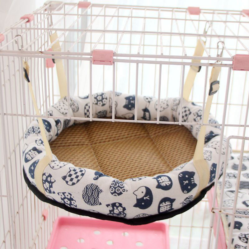 猫ハンモック、夏用ハンギングバスケット、ペットベッド、猫ケージ、吊り下げスイング、猫とウサギの吊り下げ巣、夏|undefined