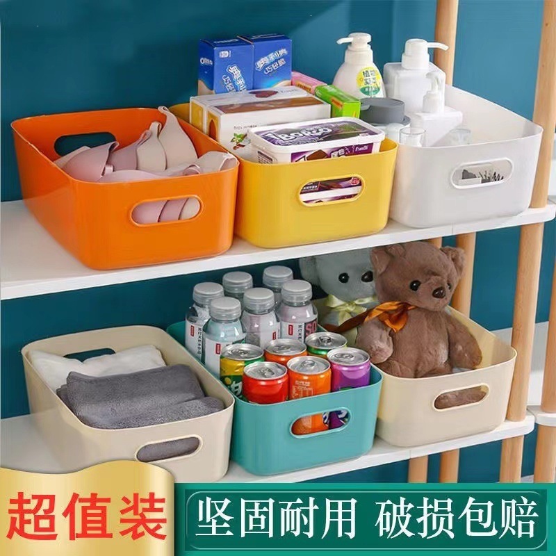 Storage box, storage basket, table plastic storage system