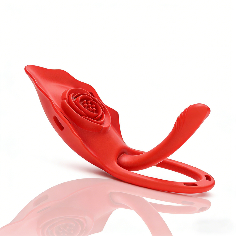 Women's Wearable Vibrating Egg With Rose-shaped Panties, Dual APP Remote Control, Strong_voghion.com