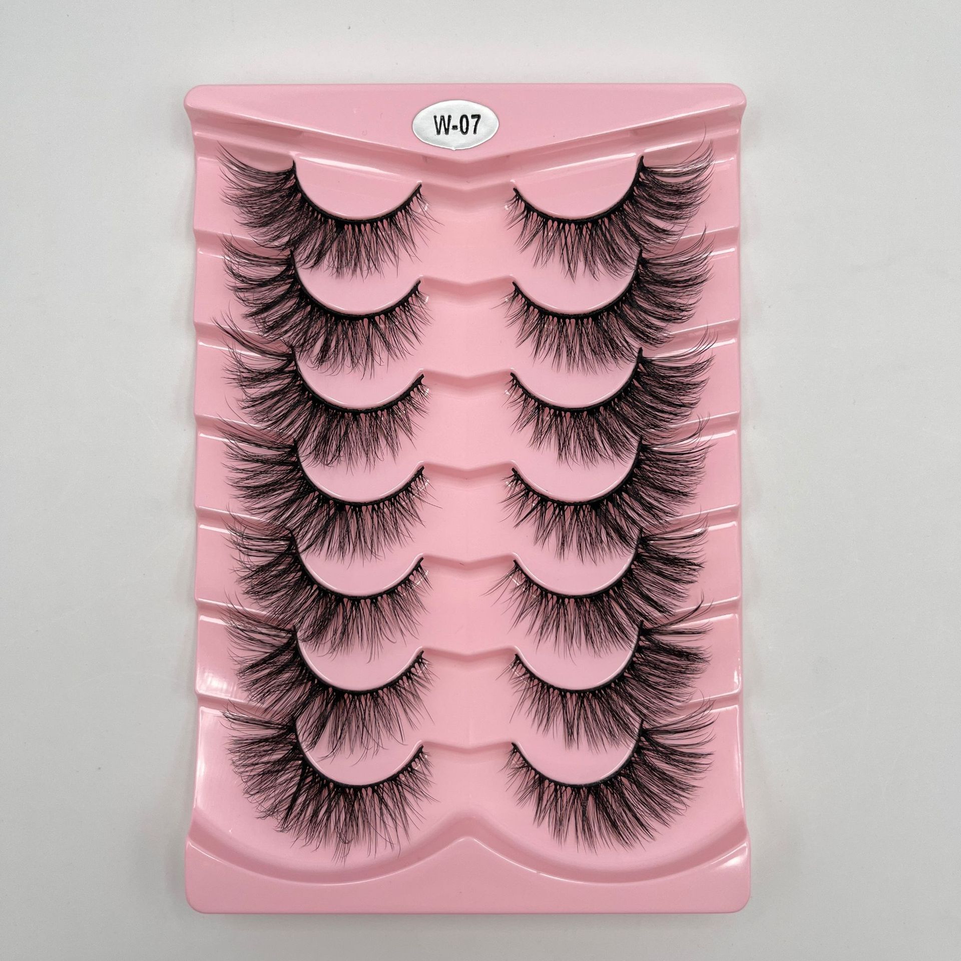 Explosiones transfronterizas de 7 pares de ojos de zorro, pestañas falsas, pestañas gruesas, pestañas de gato, pestañas falsas, pestañas alargadas, pestañas falsas