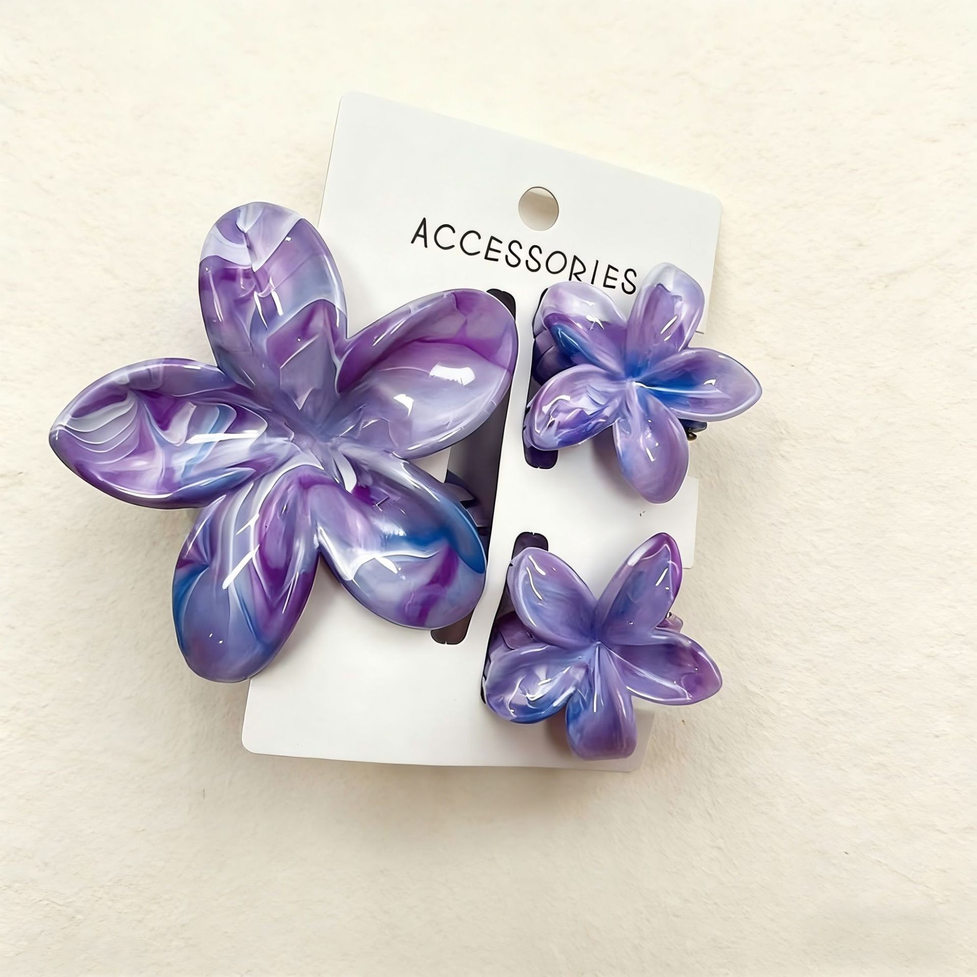 Ventas transfronterizas calientes nuevos huevos láser de dos colores clip de agarramiento de flores de cabeza posterior clip de tiburón clip de cabello joyerías para el cabello