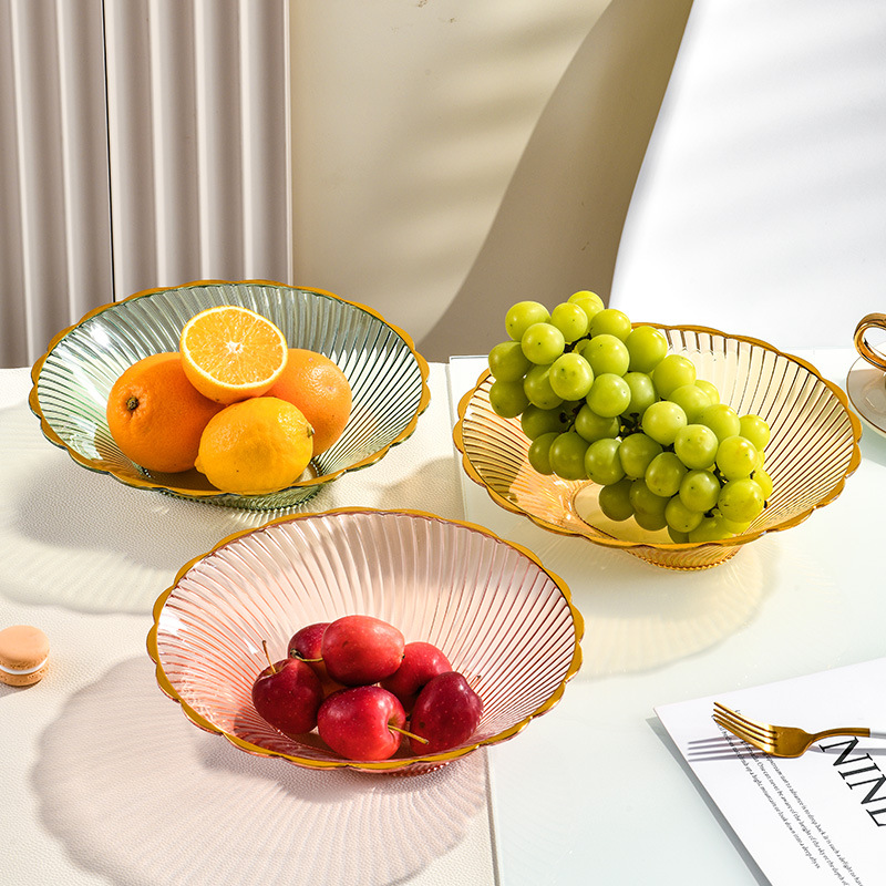 喜拍拍网红水果盘轻奢家用客厅茶几干果零食摆放盘2023新款果盘