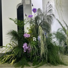 爆款仿真花绿植芦荀草假花纹眉草森系婚庆婚礼派对造景布置装饰花