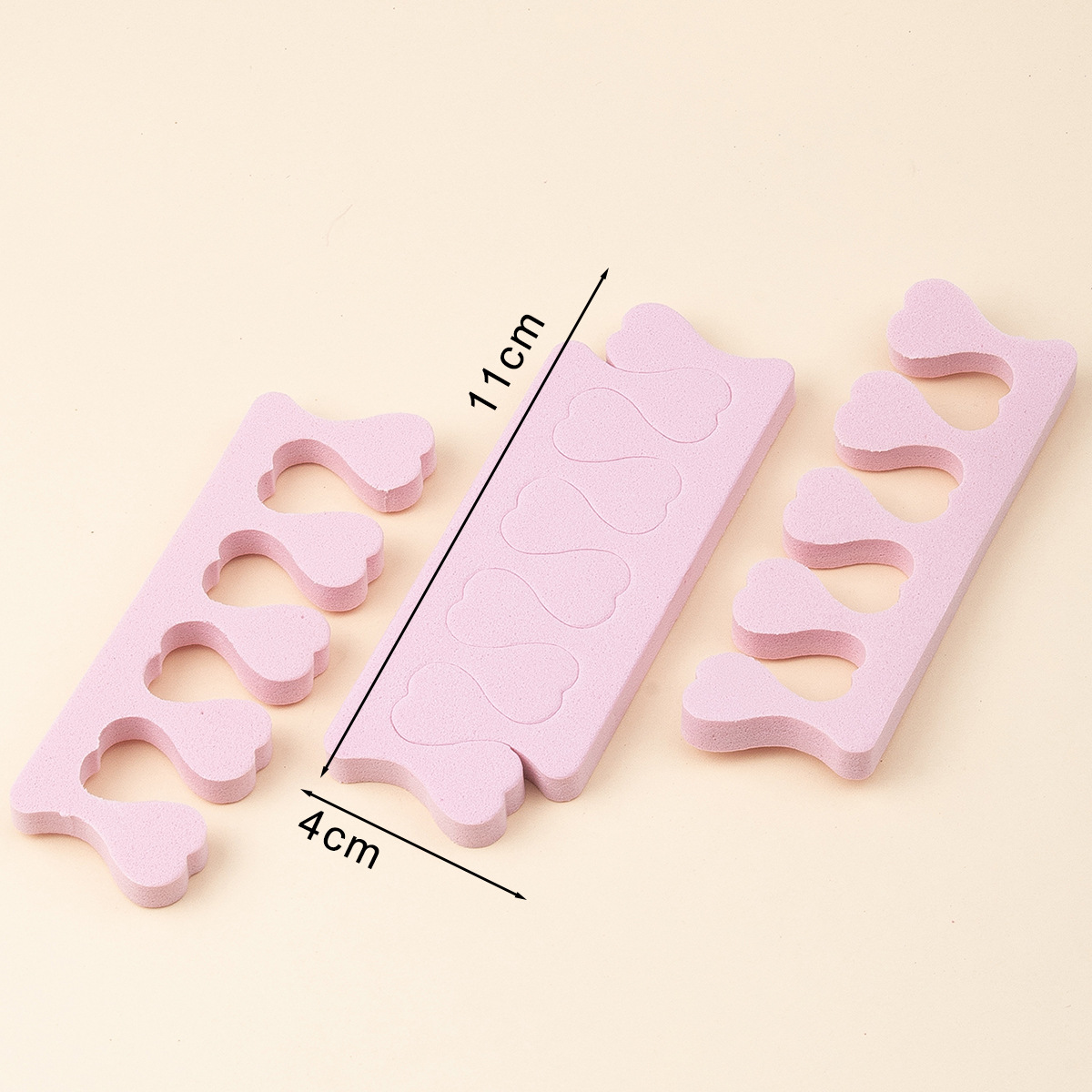Un paquete de separación de dedos, esponja de algodón de corazón de桃ar, separación de dedos de algodón ecológico, inodoro, EVA transfronterizo.