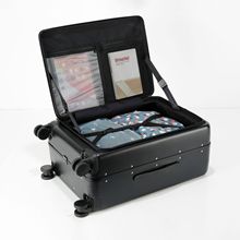 汉客同款铝框前开盖登机行李箱侧开直通旅行密码箱男大容量拉杆箱