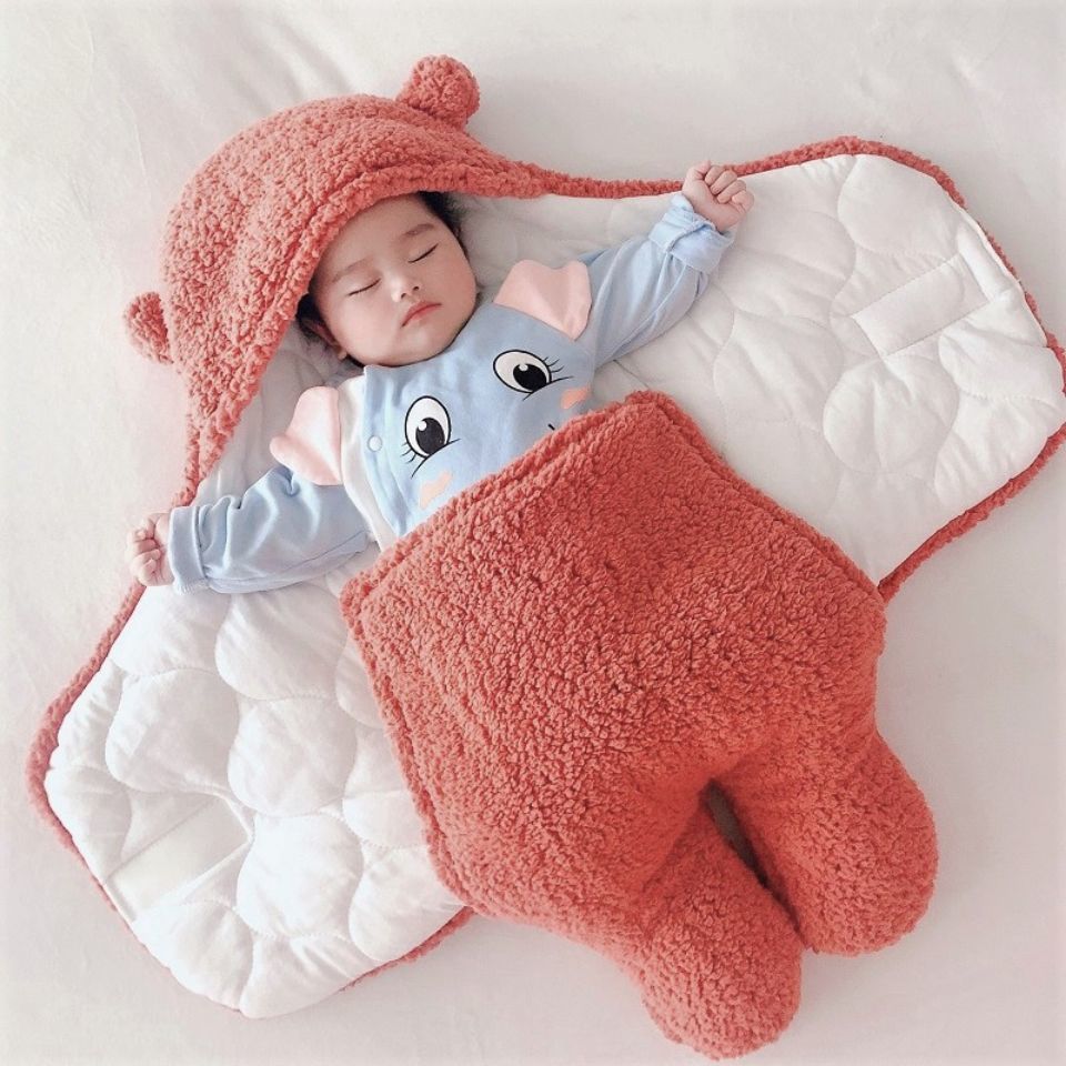 Bebé abraza bolsa de dormir otoño-invierno engrosado frío y cálido recién nacido paquete de salida - mes