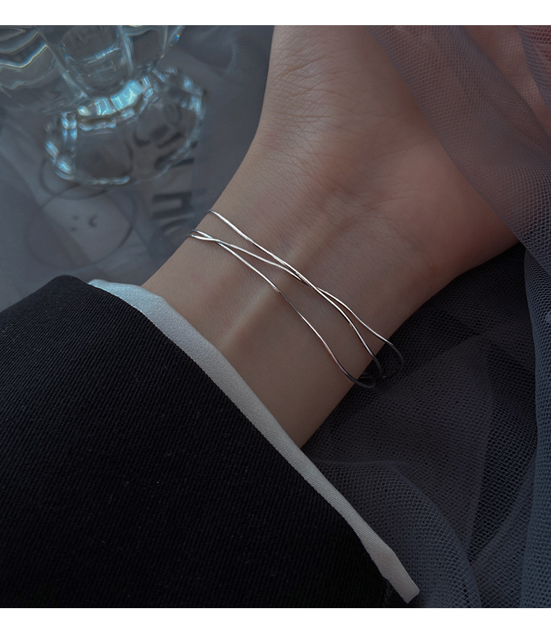 Three-layer Snake Bone Bracelet For Women Elegant Niche Style_voghion.com