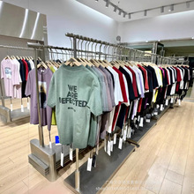 夏季男士纯棉短袖t恤宽松透气圆领上衣潮流印花休闲tee地摊价热销