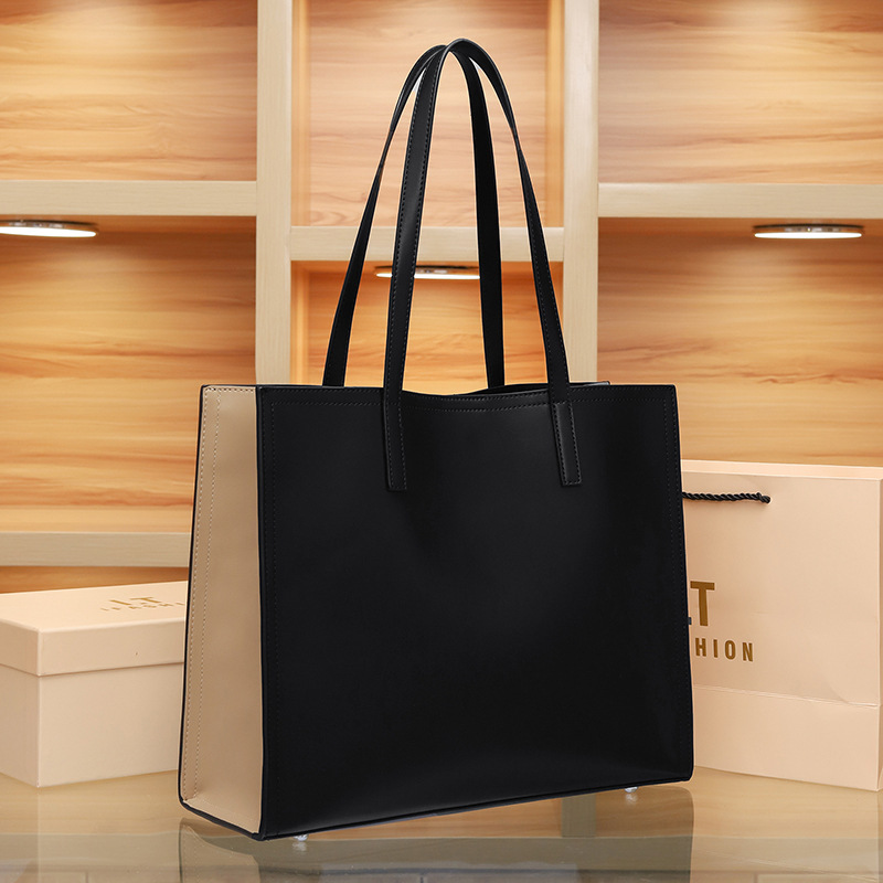 Niche Autumn/Winter Women's Large Capacity Tote Bag Genuine Leather Briefcase For Work Commute Laptop Shoulder Handbag - Thumbnail 7