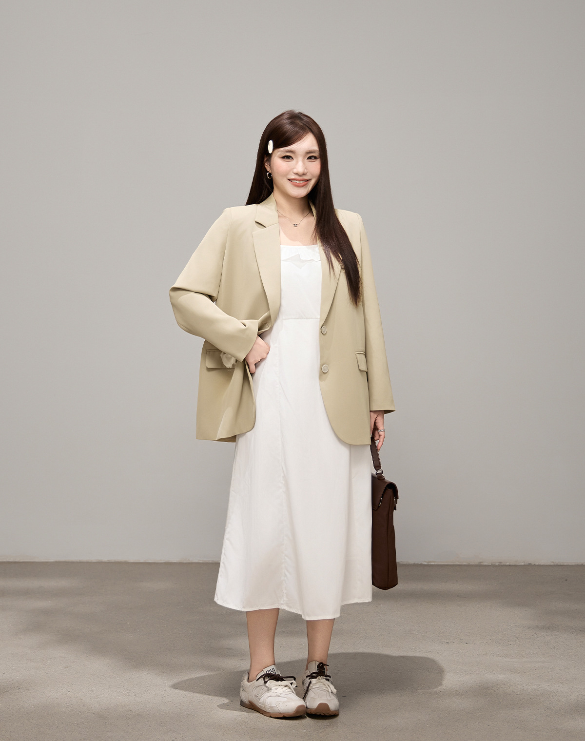 Blazer da donna taglio comodo per primavera e ufficio_voghion.com
