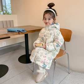 童装羽绒棉服加厚长款女童过膝宝宝外套2025新款宝宝洋气外穿外套