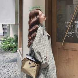 设计感两面穿中长款风衣外套女秋季2025新款韩版宽松气质炸街大衣