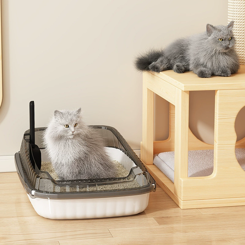 Полузакрытый кошачий туалет, открытый кошачий туалет, защищенный от брызг и запахов, очень большой кошачий туалет, большой утолщенный кошачий туалет.