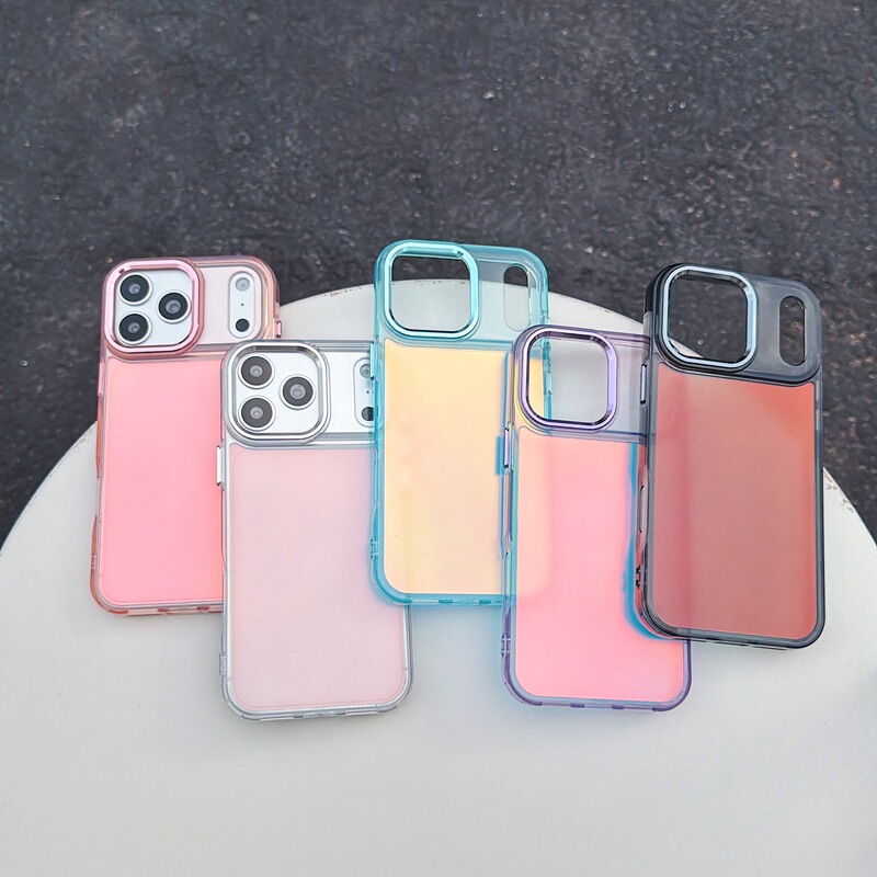 Suitable for Iphone17E Bright Shadow Chameleon Phone Case Apple 16Promax Metal Lens Anti-Fall Protective Cover