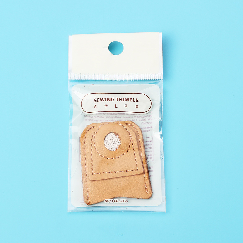 Dedal de cuero de vaca manga dedo moneda dedal costura dedal dedo manga dedo guardia uso diario