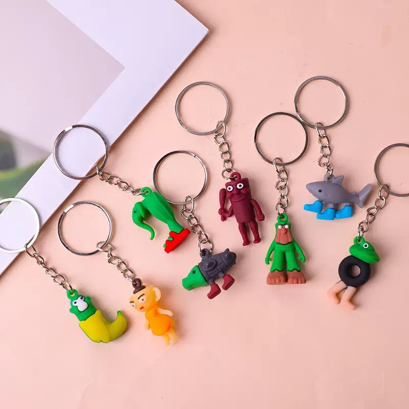 Nuevo Producto Transfronterizo, Muñeco de Regalo Creativo con Diseño de Bestia Mítica de Dibujos Animados, Colgante de Metal Retro, Accesorio de Llavero Unisex