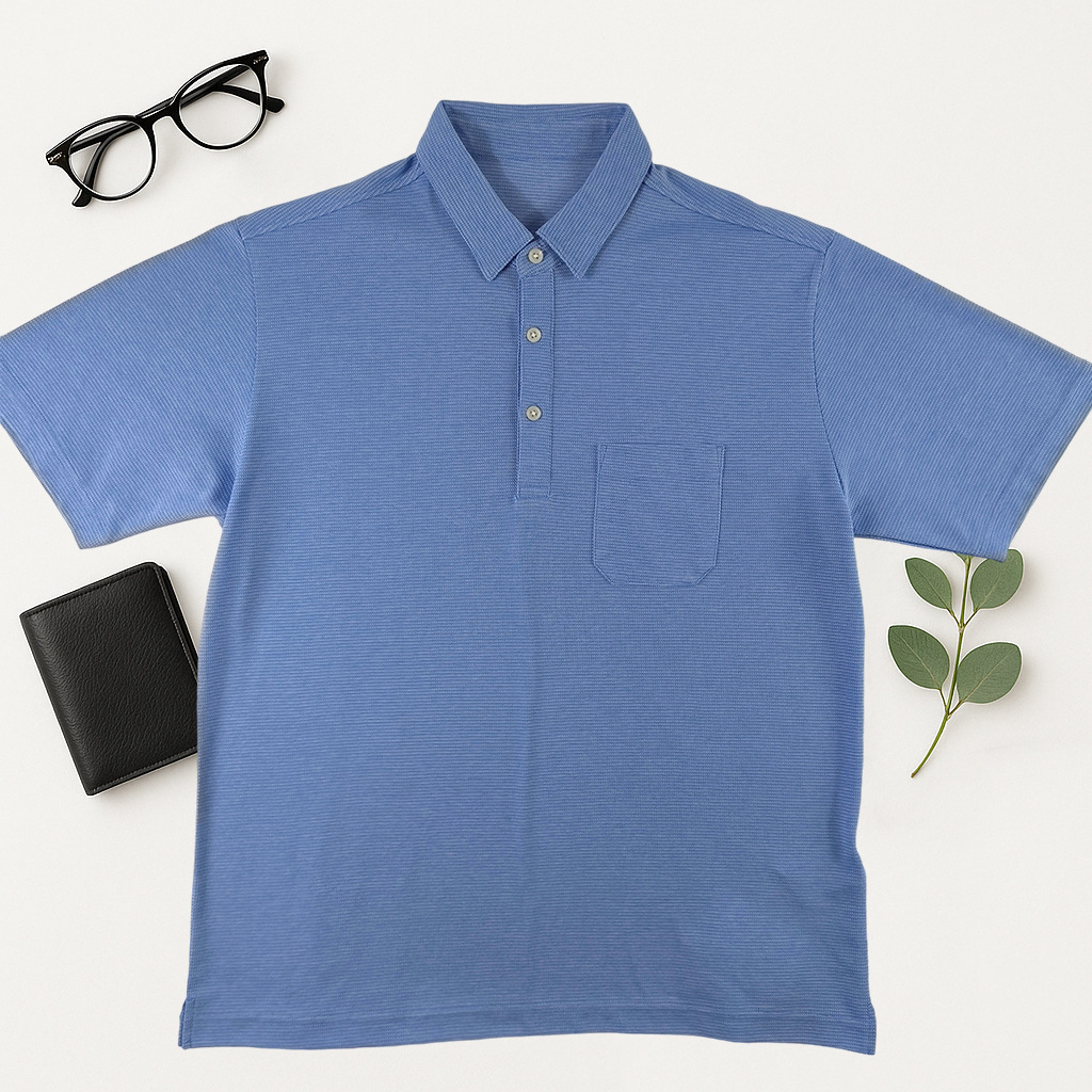 Summer Lapel Men's Shirt Collar Knitted Cotton Breathable Anti-Wrinkle Polo Loose Simple Oversized Polo Shirt Short Sleeve T-Shirt