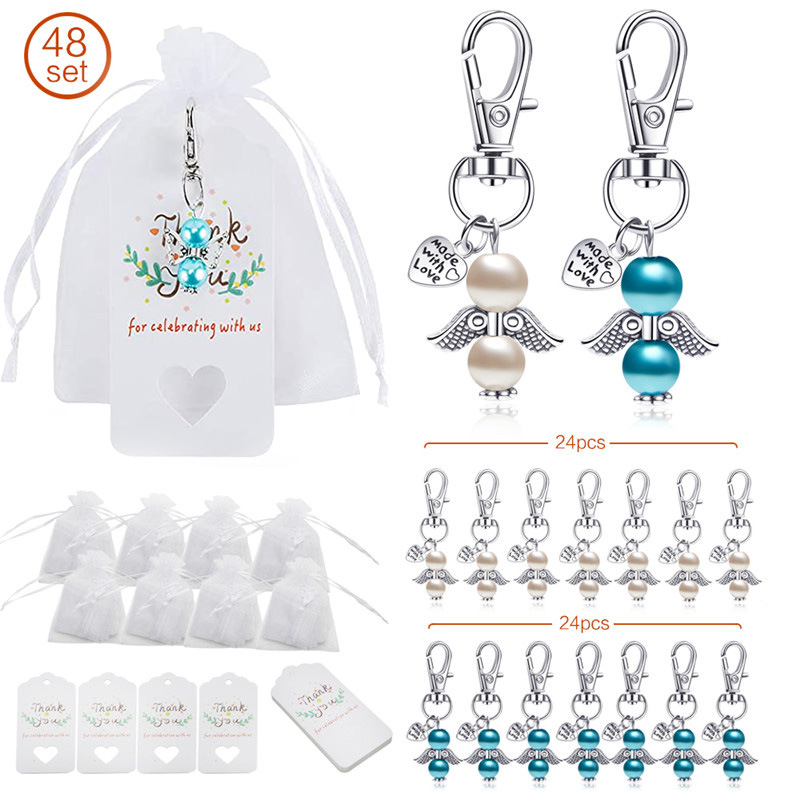 Creativo Ángel DE LA Guarda llavero decoración de la boda regalo alas de Ángel Bebé bautismo comunión regalo del partido